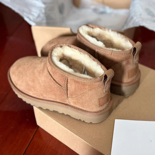 2025年秋冬新款防滑平底mini雪地靴女皮毛一體加絨保暖防水棉鞋