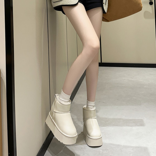 12CM內增高真皮雪地靴女2026冬季新款加絨保暖棉靴厚底防滑短筒靴 12CM內增高真皮雪地靴女2026冬季新款加絨保暖棉靴厚底防滑短筒靴