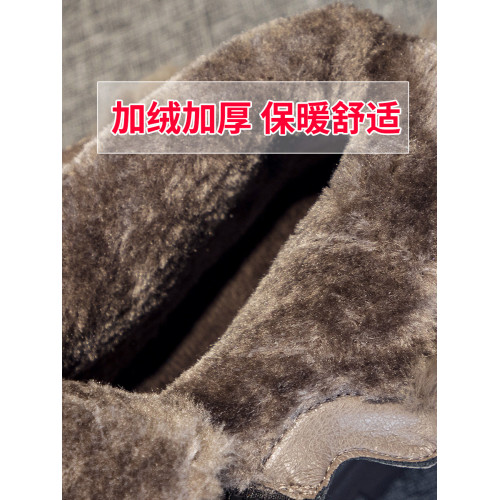 雪地靴女款2025新款冬季加絨加厚百搭厚底增高防滑保暖棉鞋短靴女