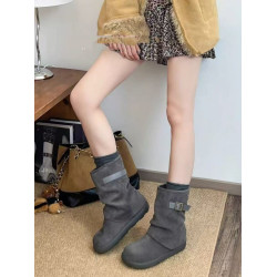 內增高雪地靴女2025新款冬季棉鞋巨好看小馬鈴薯加絨加厚勃肯短靴子