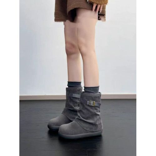 內增高雪地靴女2025新款冬季棉鞋巨好看小馬鈴薯加絨加厚勃肯短靴子