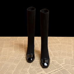 彈力靴子女春秋2025年新款高跟長靴女冬季長筒靴瘦瘦靴高筒騎士靴