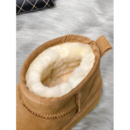 厚底雪地靴女皮毛一體2025新款周冬雨同款增高迷你短筒加厚棉鞋冬