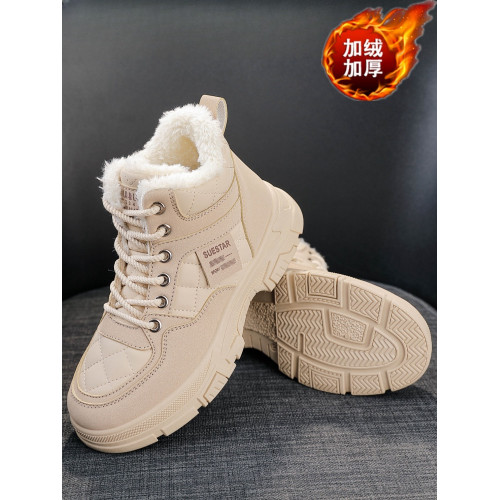 棉鞋女冬季加絨加厚雪地靴2025年新款女鞋防寒保暖運動鞋休閒棉靴