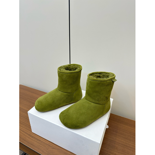 羊毛版~大頭雪地靴加絨保暖短靴女平底毛毛靴子百搭短筒東北棉鞋