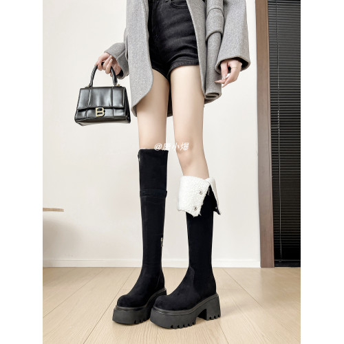 內增高11cm過膝長筒靴女高跟小個子瘦瘦靴2025新款冬羊糕毛過膝靴 內增高11cm過膝長筒靴女高跟小個子瘦瘦靴2025新款冬羊糕毛過膝靴