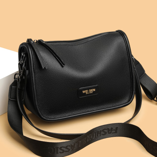 今年流行洋氣女包2026新款網紅真皮腰包時尚寬帶軟塌單肩斜後後背包小