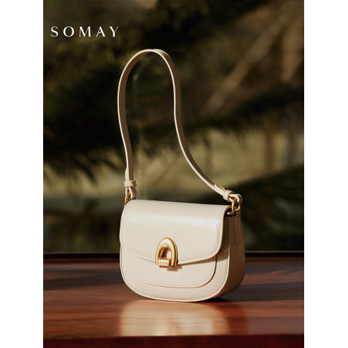 馬鞍包包女士2026新款秋冬百搭單肩斜後後背包女款小衆設計通勤包女包