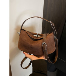 香港包小衆復古磨砂馬鞍包包女2026新款斜背枕頭包洋氣手提單肩包