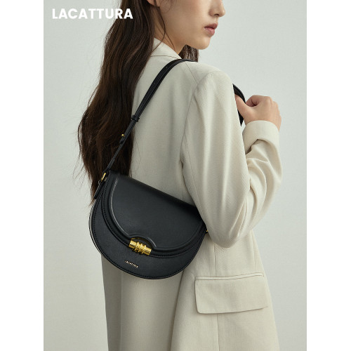 牛皮馬鞍包包女2026春夏新款小衆質感單肩包時尚百搭腋下包斜後後背包