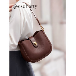 真皮馬鞍包女斜背小包2026新款包包半圓復古小衆質感單肩腋下包