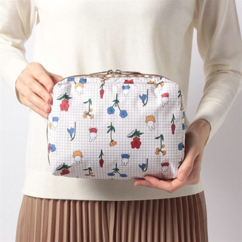 限定卡通米d*菲兔印花小方包化妝收納零錢手拿包7121