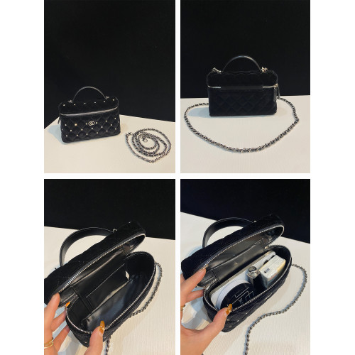 絲絨包包小香風盒子包2026新款小方包25K滿天星手提包lp化妝包女