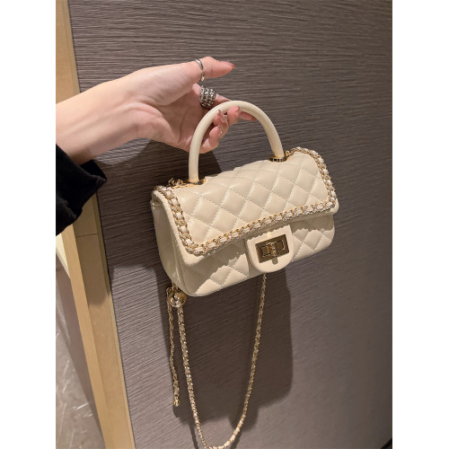 I.TELLE小香風菱格鏈條包2025新款潮百搭單肩斜後後背包高級感小方包