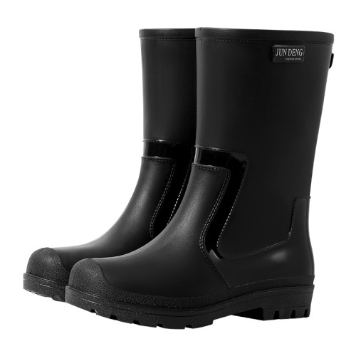 黑色雨鞋女款成人時尚外穿中筒雨靴防滑耐磨膠鞋2026新款廚房水鞋