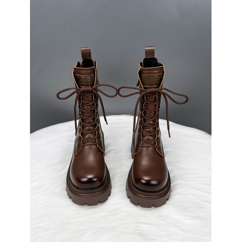 真皮馬丁靴女高跟厚底增高秋冬加絨棉靴流行爆款雙拉鍊英倫中筒靴 真皮馬丁靴女高跟厚底增高秋冬加絨棉靴流行爆款雙拉鍊英倫中筒靴