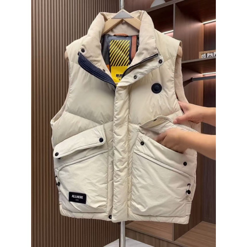 羽絨加厚立領馬甲男士冬季工裝大口袋休閒百搭白鴨絨保暖外套坎肩 羽絨加厚立領馬甲男士冬季工裝大口袋休閒百搭白鴨絨保暖外套坎肩