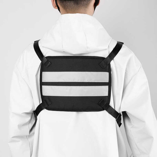 潮牌戰術包機能馬甲包休閒個性男士包包ins背心包男胸包迷彩後後背包