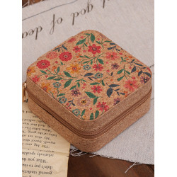 歐洲「設計師」MIHMILY 復古可攜式旅行首飾盒輕奢軟木珠寶收納盒