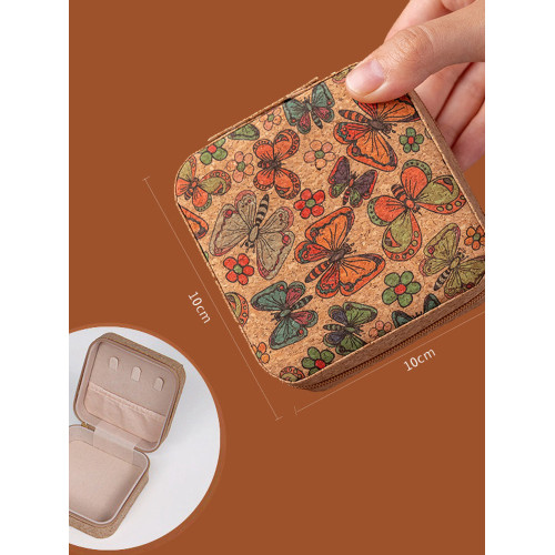 歐洲「設計師」MIHMILY 復古可攜式旅行首飾盒輕奢軟木珠寶收納盒