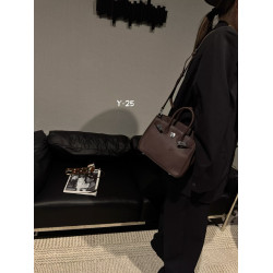 高級感荔枝紋托特包女2025新款手提通勤包百搭鉑金包單肩斜後後背包