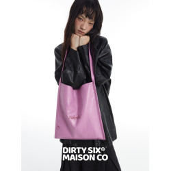 DirtySix “rahrah!”袋袋 5色 撞色綉線 原創大容量軟皮托特包