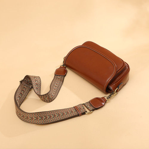 2025女包新款斜後後背包款潮真皮小方包植鞣牛皮單肩包復古時尚小包包