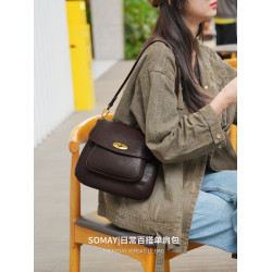 馬鞍包包女士2026新款春夏百搭單肩斜後後背包女款小衆通勤腋下女包小