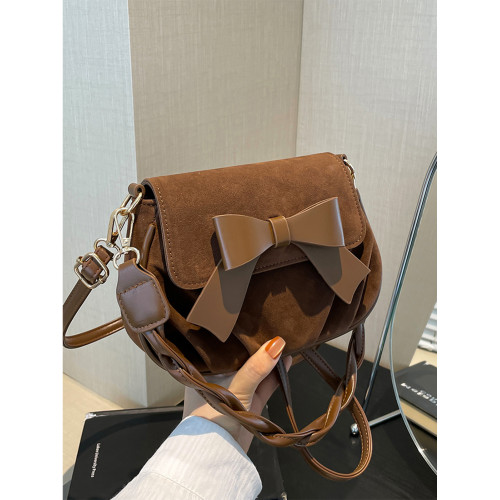 高級質感復古休閒馬鞍包女秋冬2026新款小方包時尚百搭單肩斜後後背包