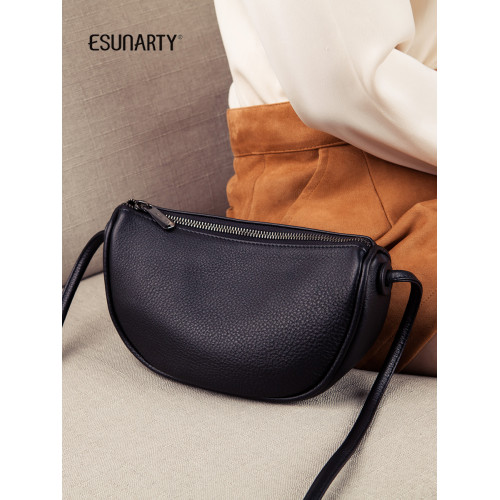 軟皮小包包女斜背2026年新款潮時尚百搭真皮馬鞍包女秋迷你單肩包