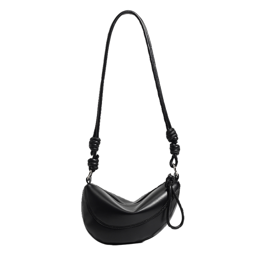 日本フェンディ今年流行包包女2026新款真皮牛角包小衆設計月牙包