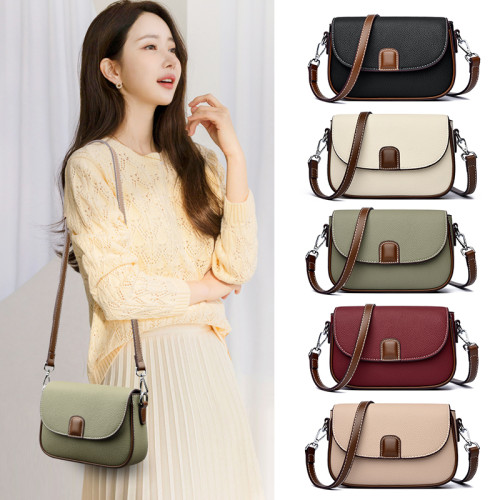 真皮包包女2026新款高級感中年媽媽包百搭休閒小方包單肩斜背小包