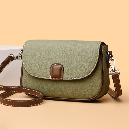 真皮包包女2026新款高級感中年媽媽包百搭休閒小方包單肩斜背小包