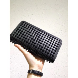 新款CL錢包鉚釘真皮長款男士錢包日韓女士休閒潮流頭層牛皮手拿包