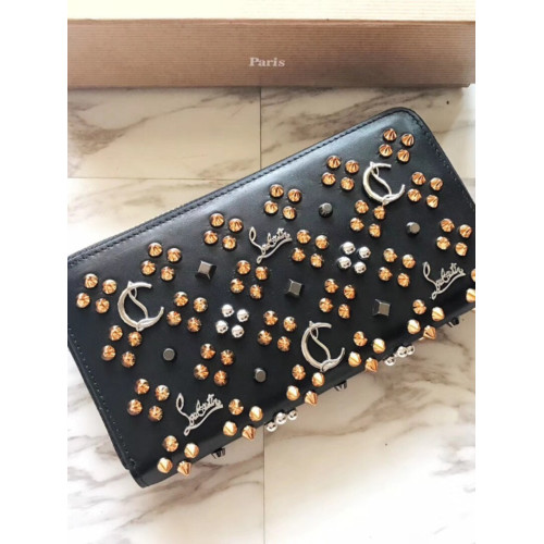 新款CL錢包鉚釘真皮長款男士錢包日韓女士休閒潮流頭層牛皮手拿包