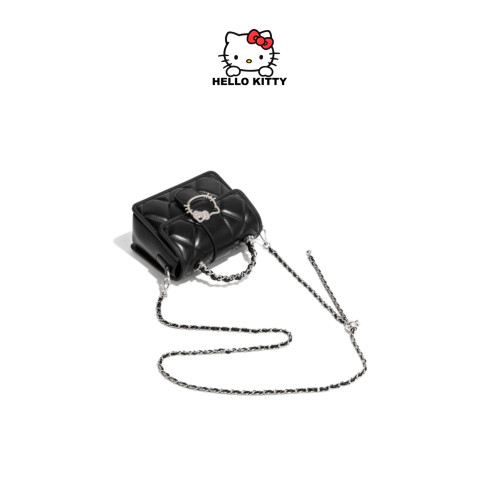 HelloKitty凱蒂貓小方包菱格鏈條手提女包包高級感通勤斜背單肩包