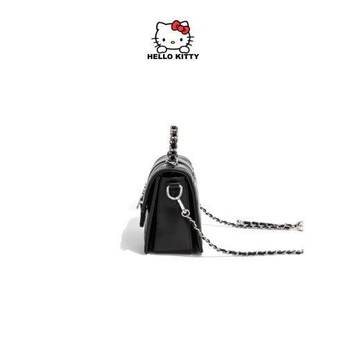 HelloKitty凱蒂貓小方包菱格鏈條手提女包包高級感通勤斜背單肩包