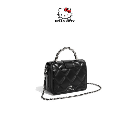 HelloKitty凱蒂貓小方包菱格鏈條手提女包包高級感通勤斜背單肩包