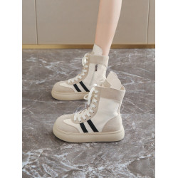 馬丁靴女2026新款春季爆款松糕厚底短靴子休閒運動高幫德訓鞋女鞋