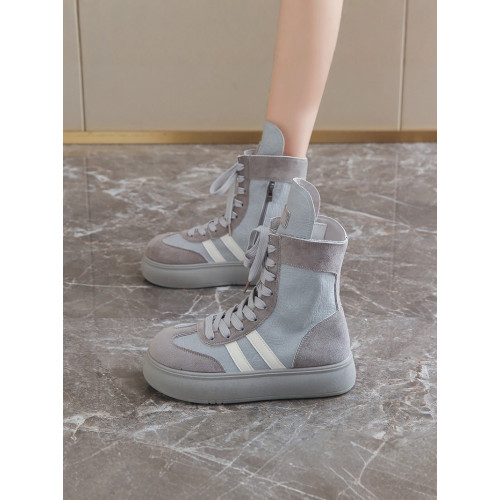 馬丁靴女2026新款春季爆款松糕厚底短靴子休閒運動高幫德訓鞋女鞋