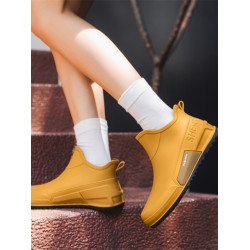 女款大碼雨鞋新款防滑防水雨靴外穿工作水鞋軟底短筒厚底情侶膠鞋