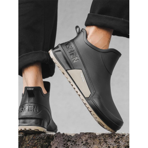 女款大碼雨鞋新款防滑防水雨靴外穿工作水鞋軟底短筒厚底情侶膠鞋