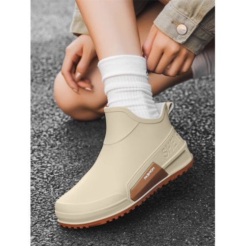 女款大碼雨鞋新款防滑防水雨靴外穿工作水鞋軟底短筒厚底情侶膠鞋