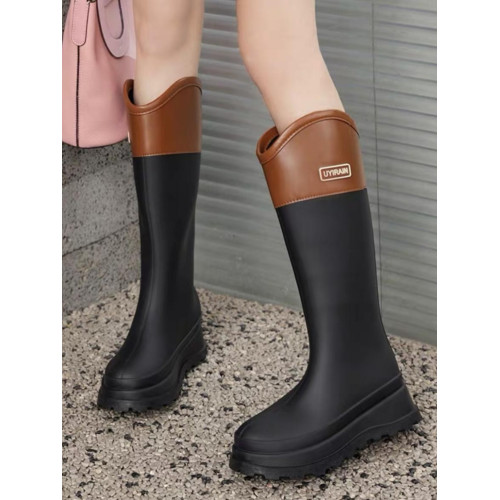 日系高筒雨鞋女款時尚外穿防滑防水耐磨膠鞋趕海廚房長筒軟底雨靴