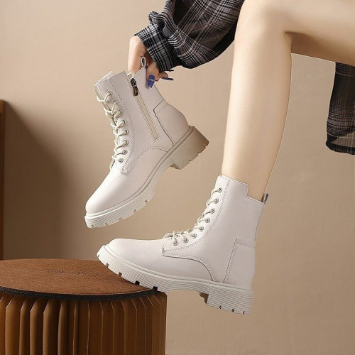 品牌特價2025秋冬新款馬丁靴厚底短靴子女款ins英倫風單靴女 品牌特價2025秋冬新款馬丁靴厚底短靴子女款ins英倫風單靴女