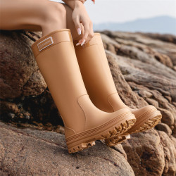 高筒雨鞋女款成人2026新款時尚雨靴防滑防水戶外水鞋厚底長筒膠鞋