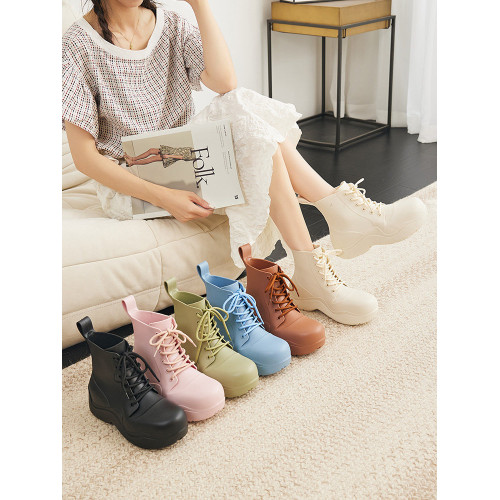 綁帶雨鞋女款防水防滑增高水鞋時尚款外穿2025新款雨靴成人防水鞋