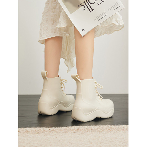 綁帶雨鞋女款防水防滑增高水鞋時尚款外穿2025新款雨靴成人防水鞋