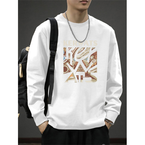 2026新款260克純棉長袖t恤男士春秋季圓領百搭衛衣潮牌寬鬆打底衫 2026新款260克純棉長袖t恤男士春秋季圓領百搭衛衣潮牌寬鬆打底衫