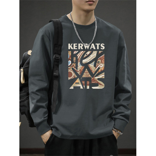 2026新款260克純棉長袖t恤男士春秋季圓領百搭衛衣潮牌寬鬆打底衫 2026新款260克純棉長袖t恤男士春秋季圓領百搭衛衣潮牌寬鬆打底衫